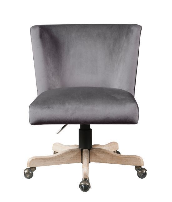 Cliasca Office Chair, Gray Velvet