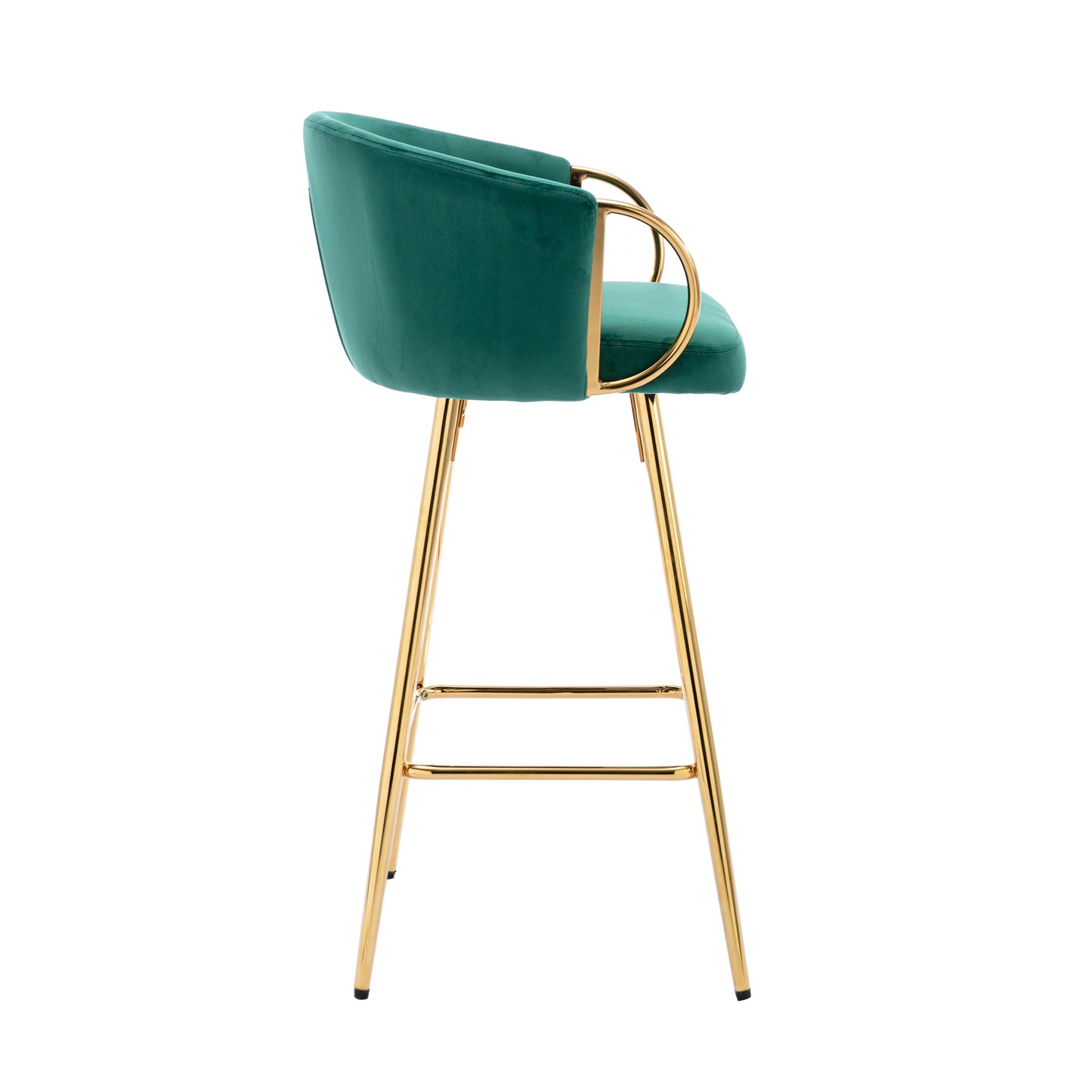 26 Inch Set of 2 Green Bar Stools