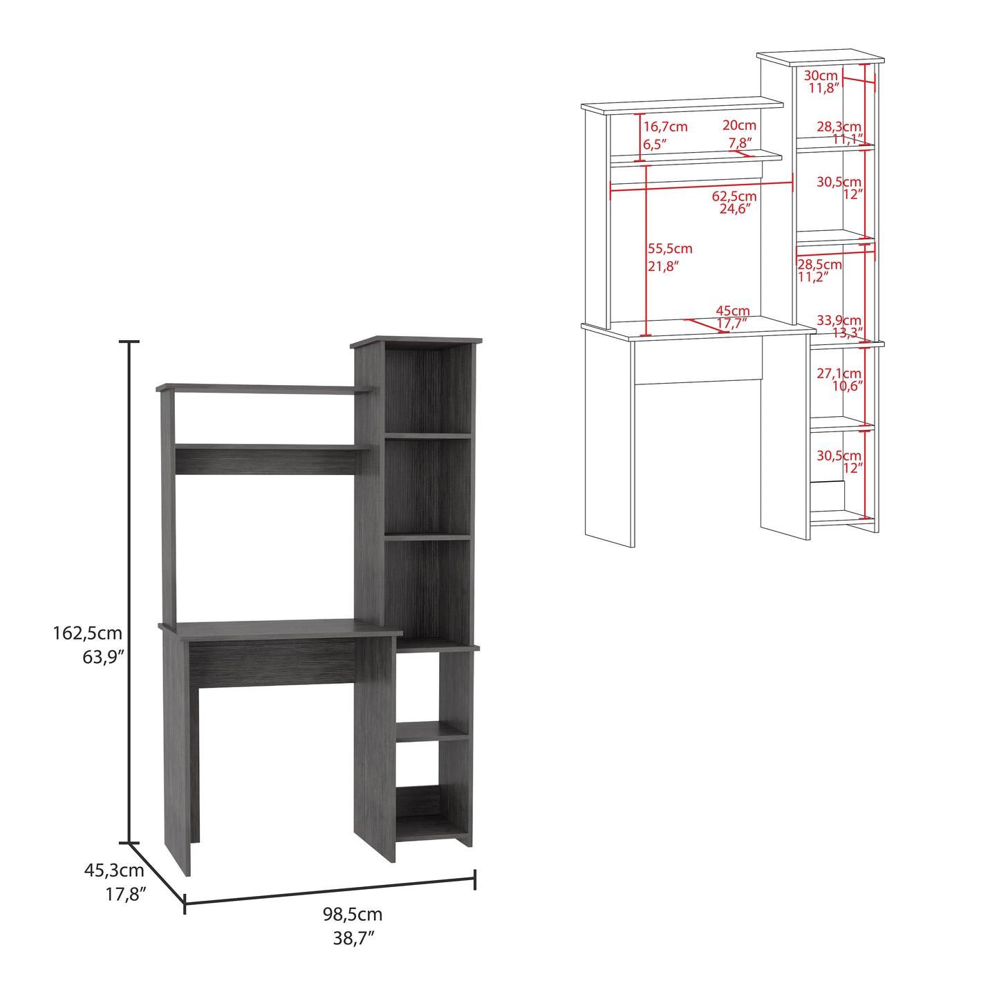 Versalles Writintg Desk -Smokey Oak