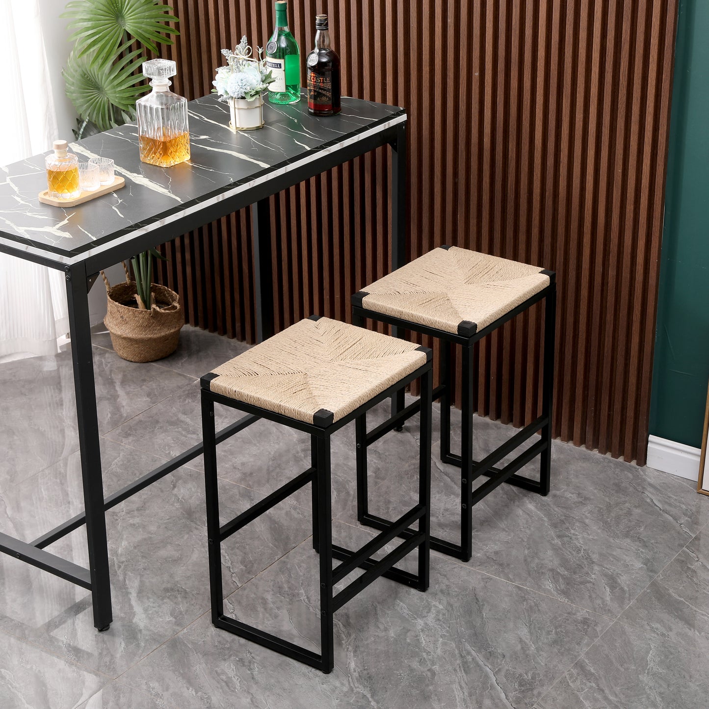 Backless Bar Stools for Kitchen Counter Set of 2