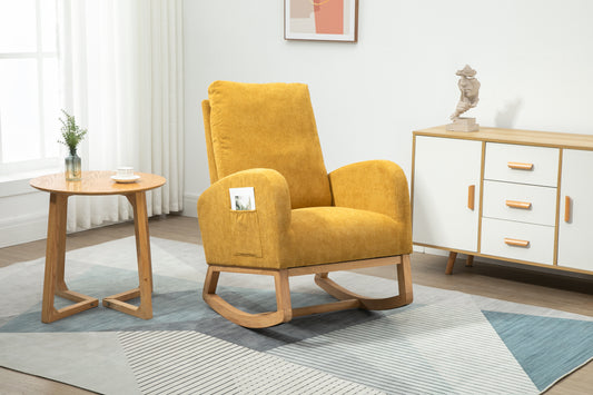 Comfortable Rocking Chair, yellow