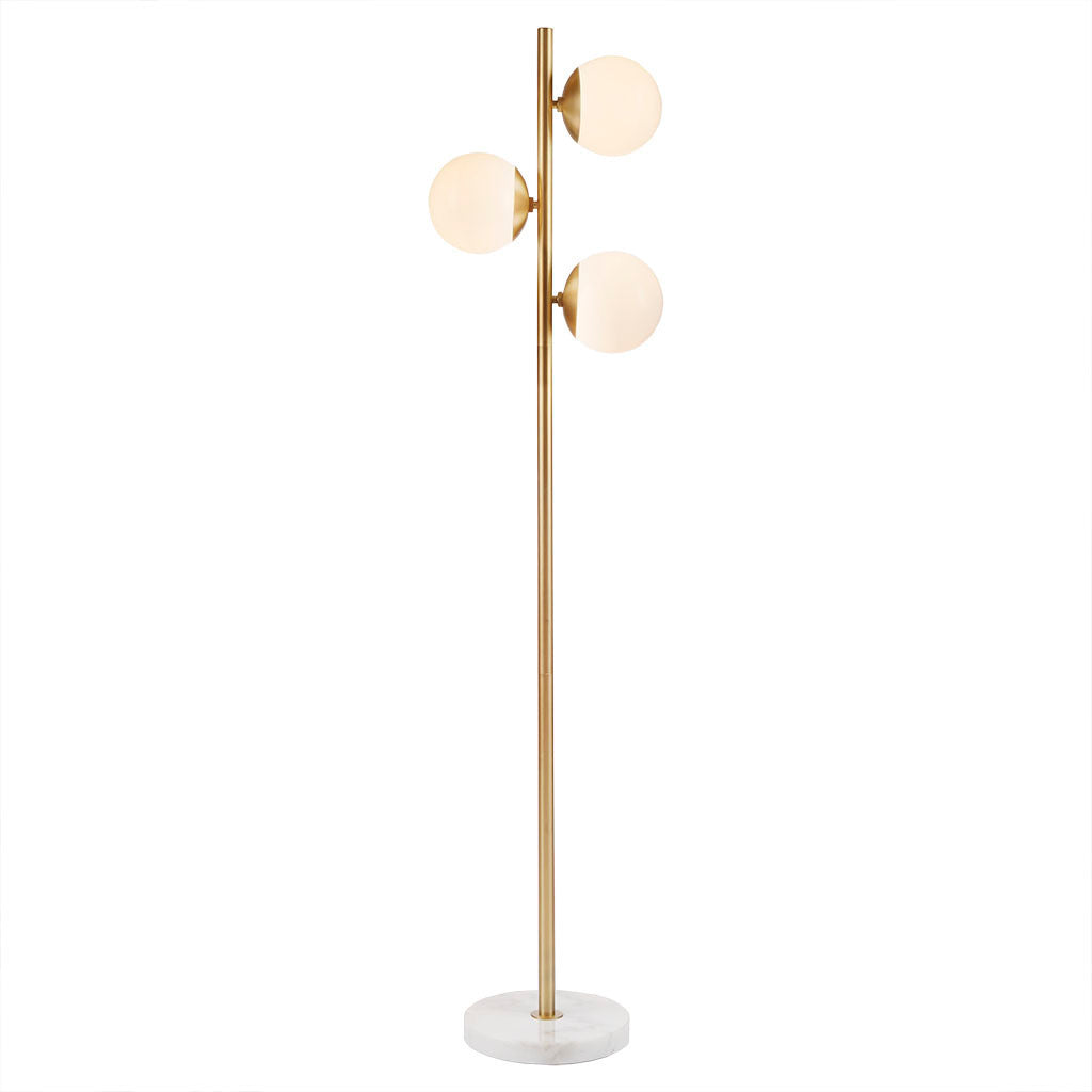 Ink+Ivy 3-Globe Light Floor Lamp with Marble Base