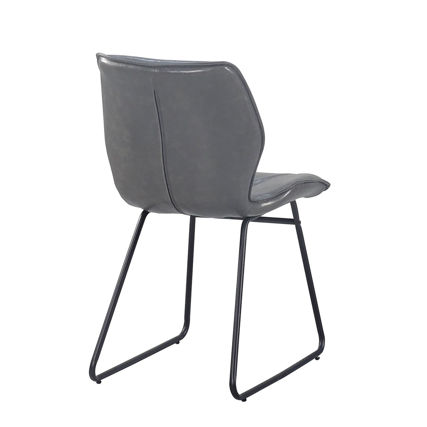 Leather Dining Chair Set of 2 - Gray