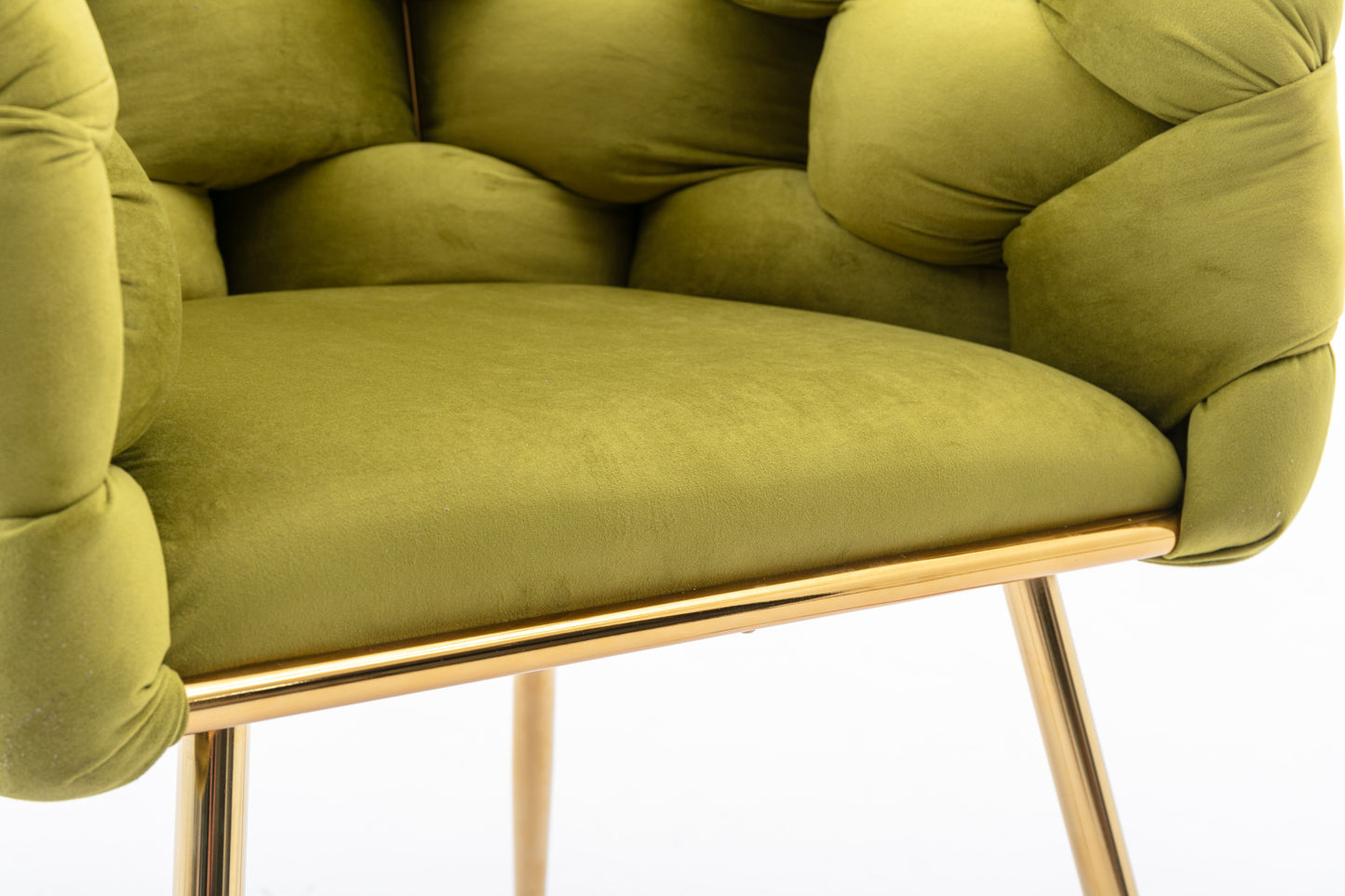 Olive Green Luxury Modern Simple Leisure Velvet Single Sofa Chair Set of 2