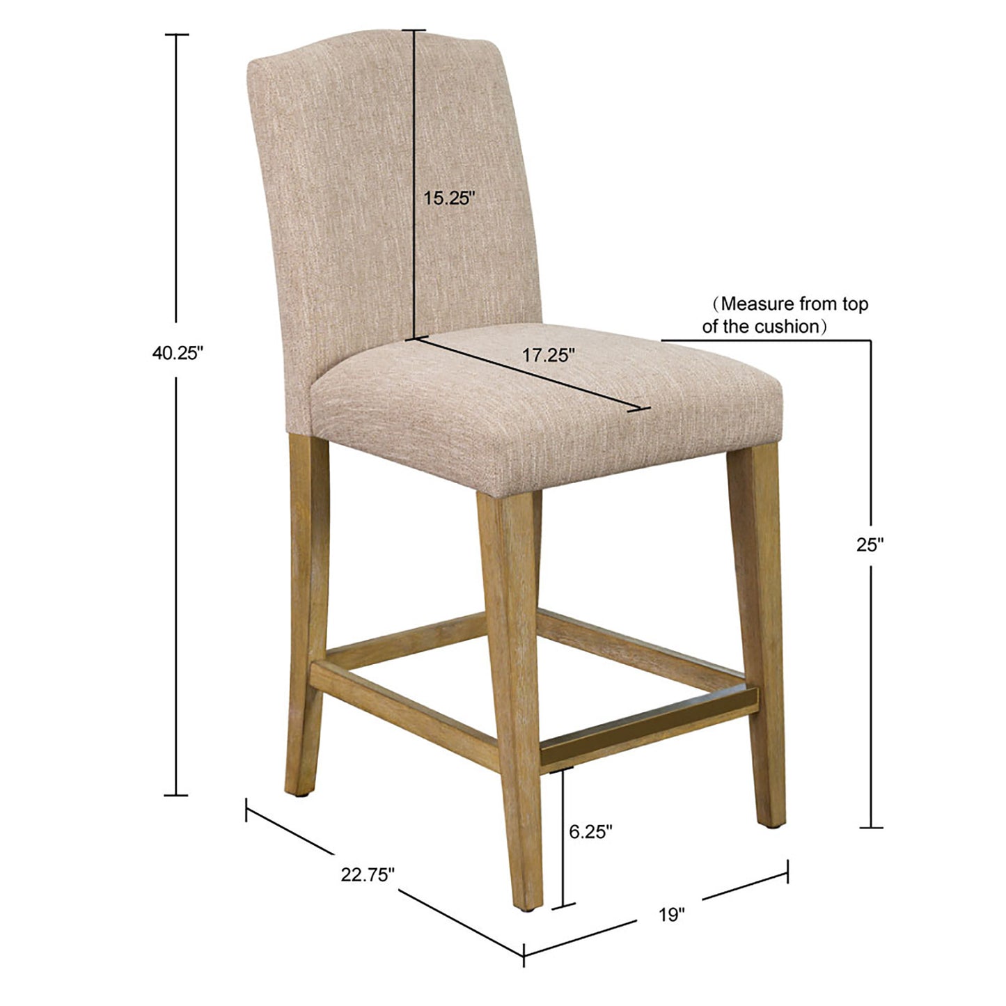 25" Connor Upholstered Counter stool