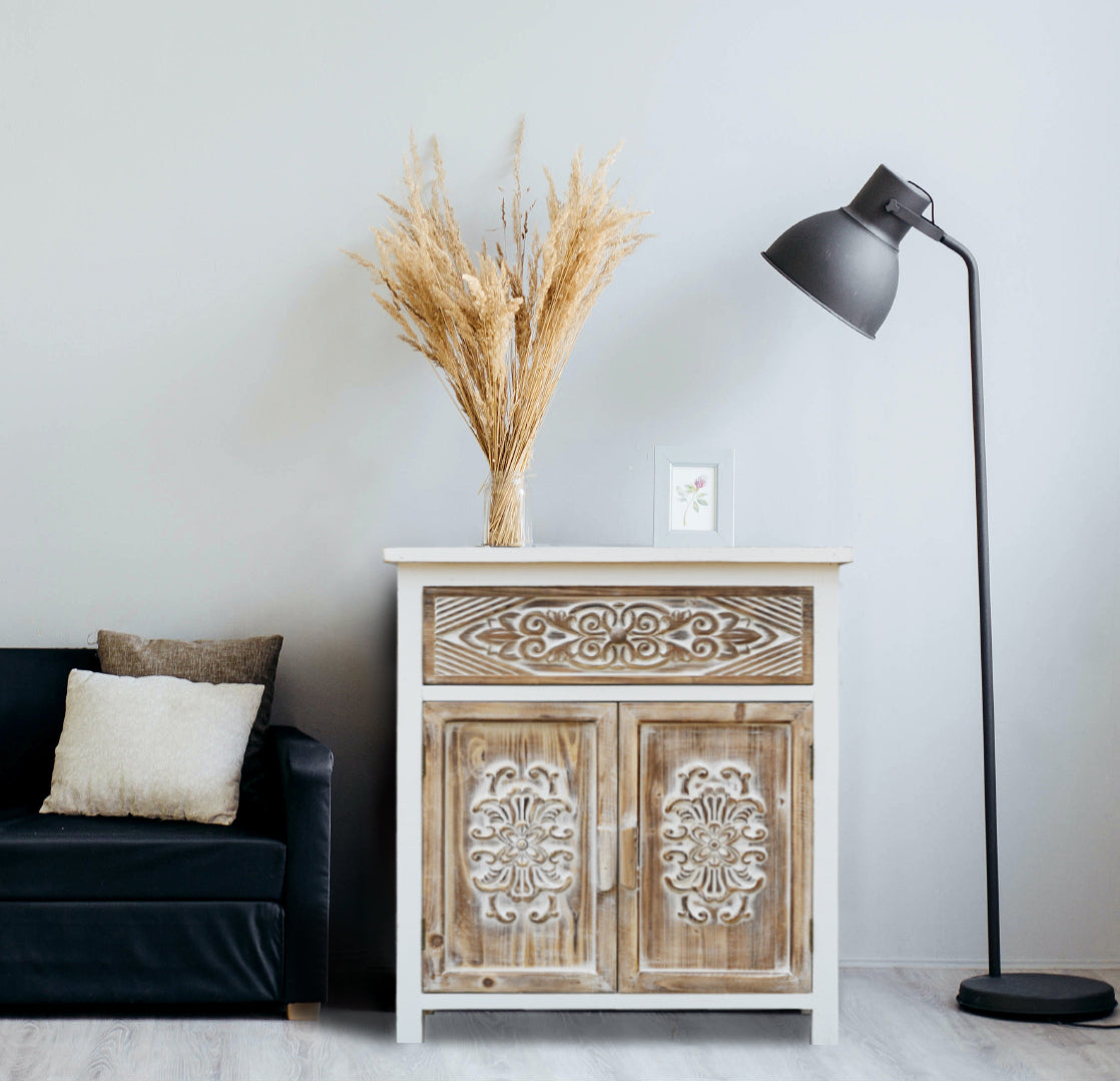 Farmhouse Weathered Wood Cabinet