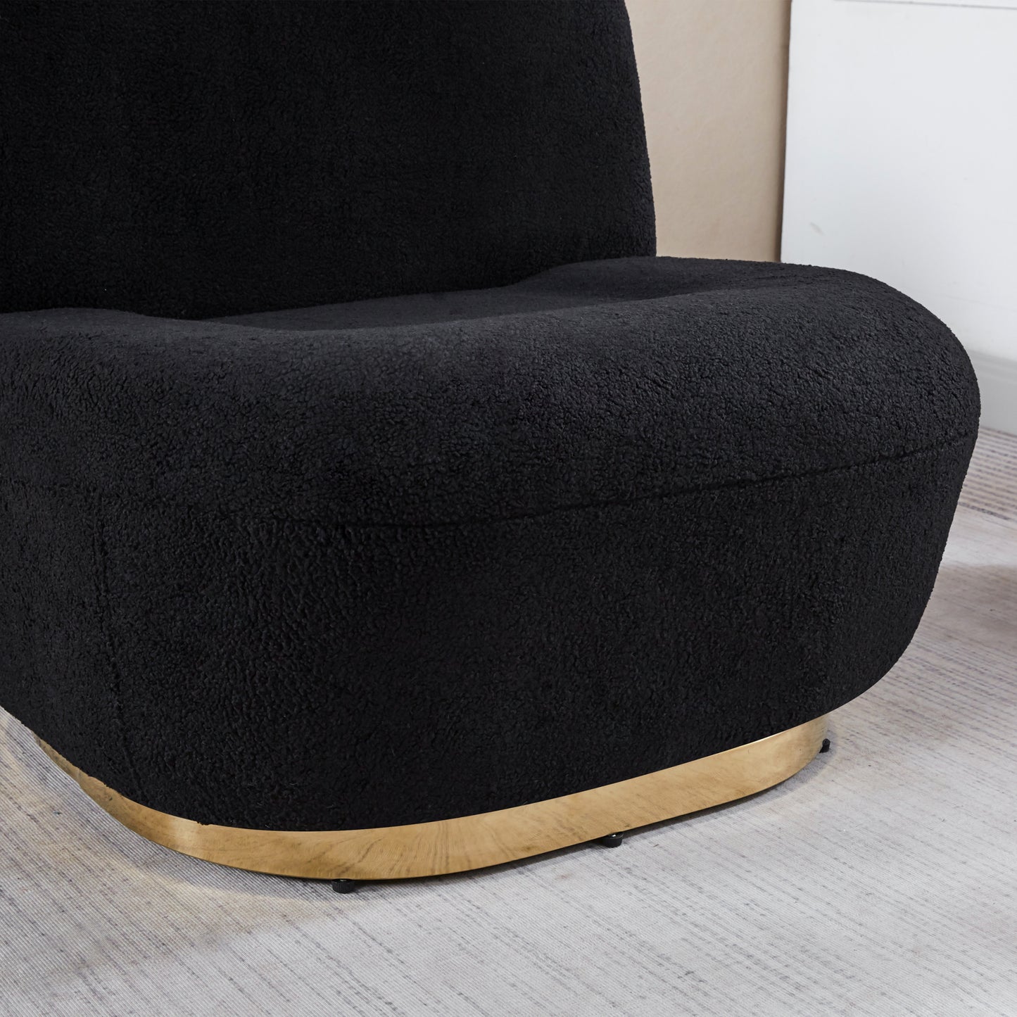 Modern Velvet Swivel Accent Chair with Gold Base