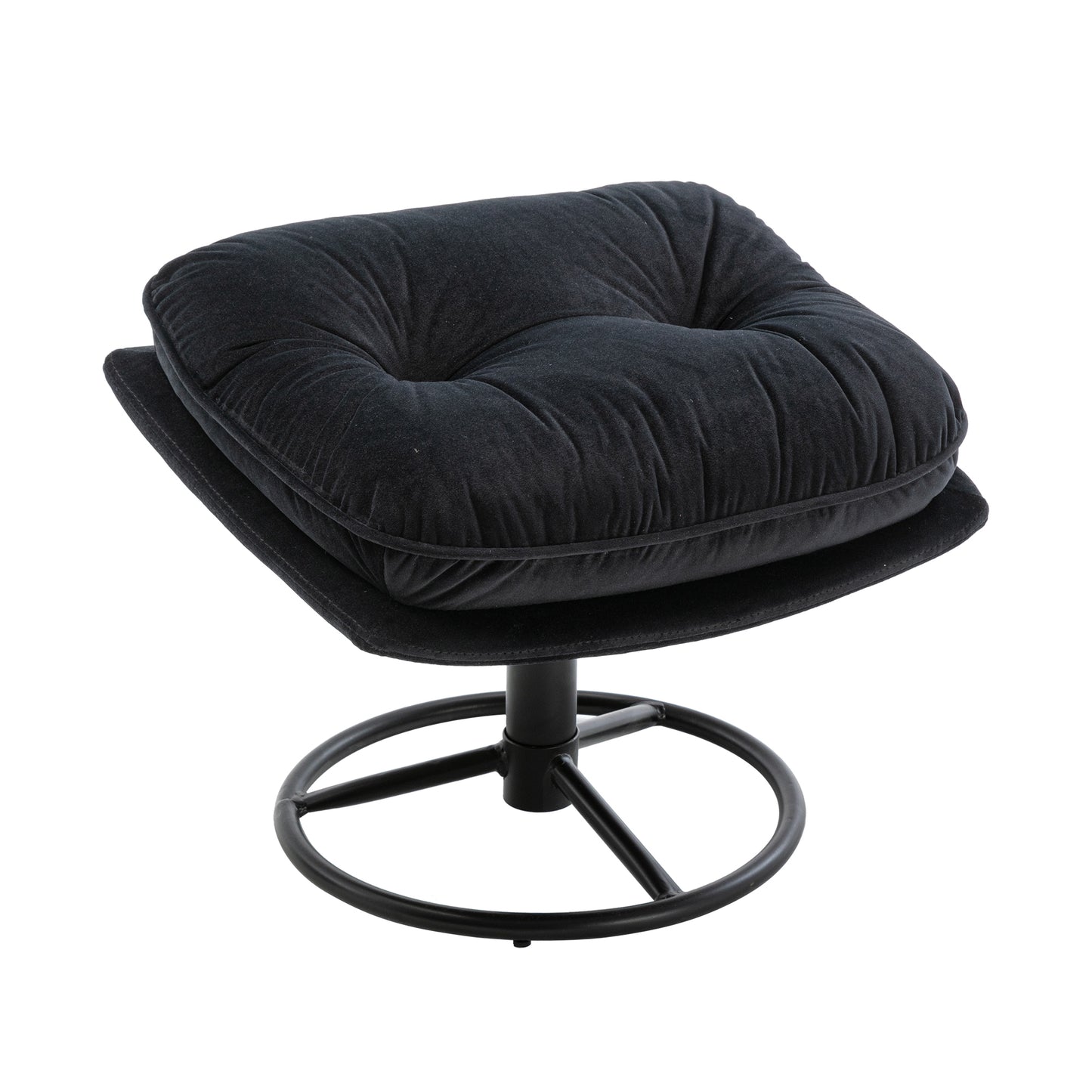 Accent chair TV Chair with Ottoman-BLACK