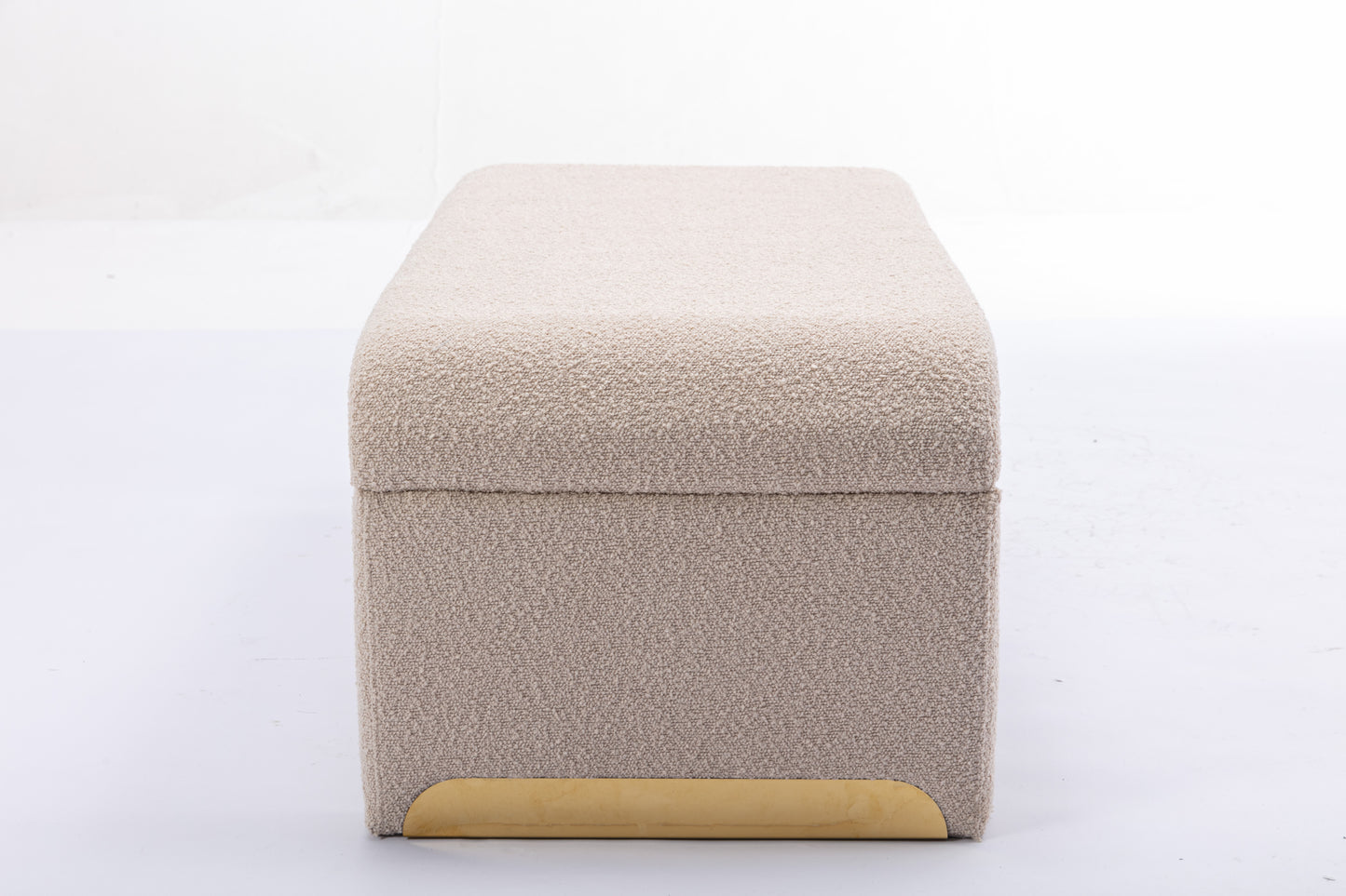 New Boucle Fabric Bench
