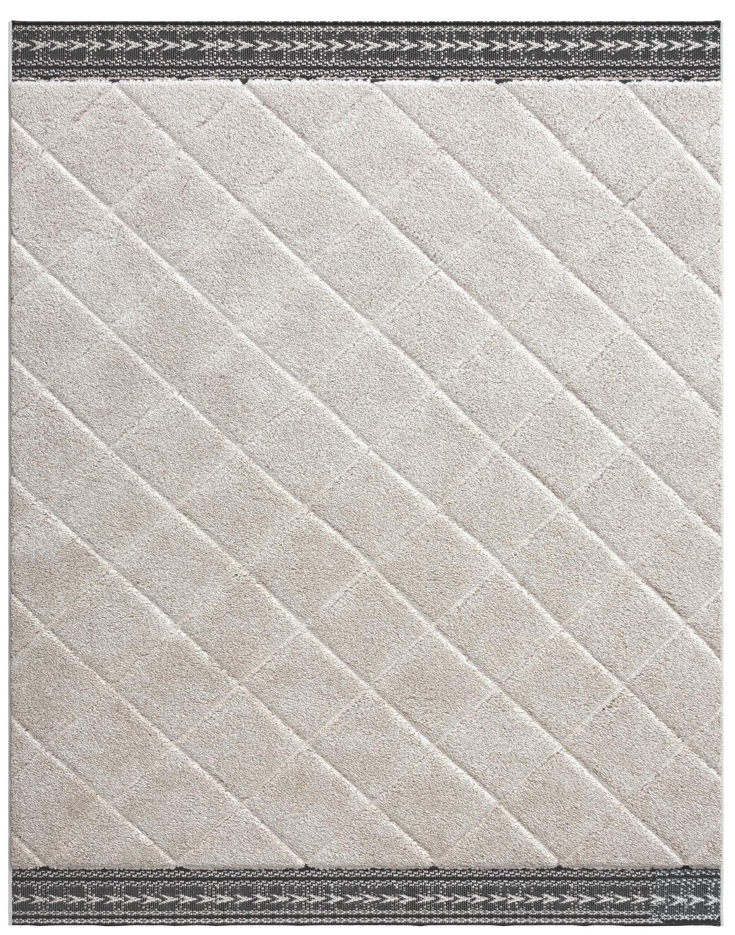 Denali Bijou Cream Tufted Area Rug 8x10