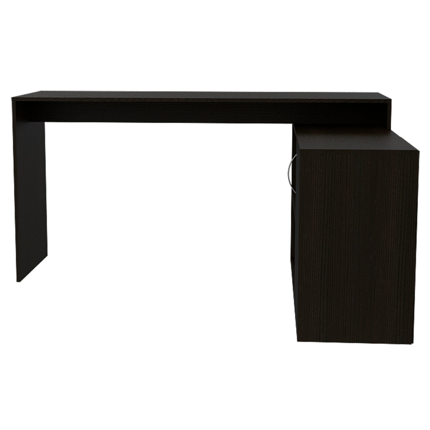 Lyncliff 1-Drawer 2-Shelf L-Shaped Office Desk Black