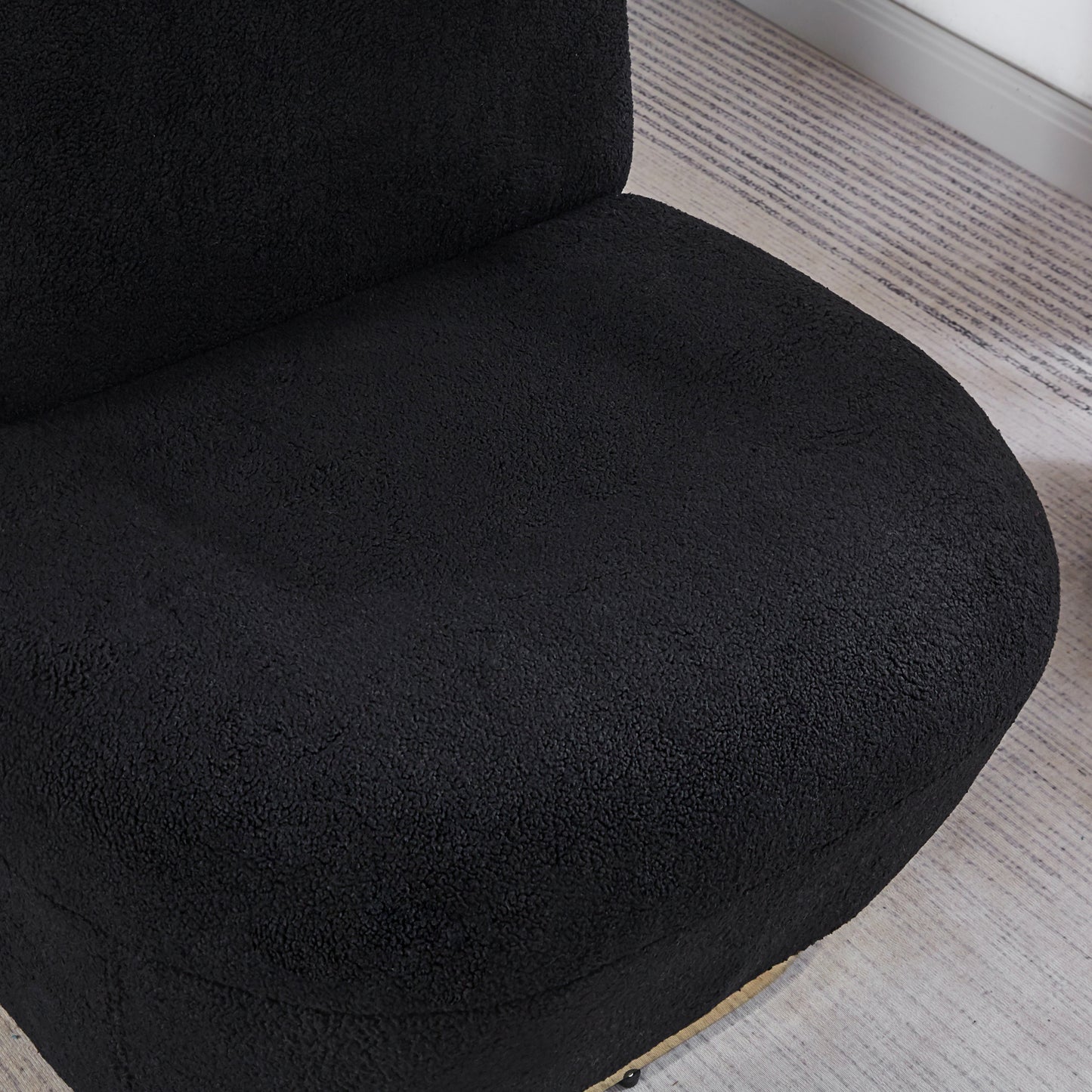 Modern Velvet Swivel Accent Chair with Gold Base