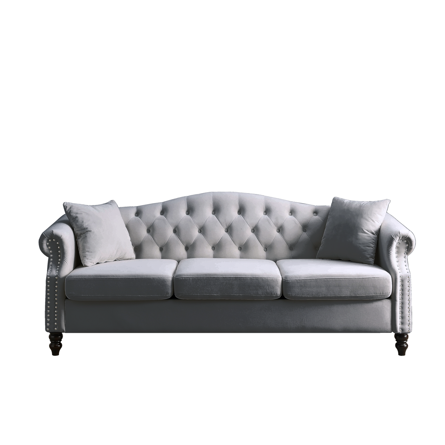 79" Chesterfield Sofa Grey