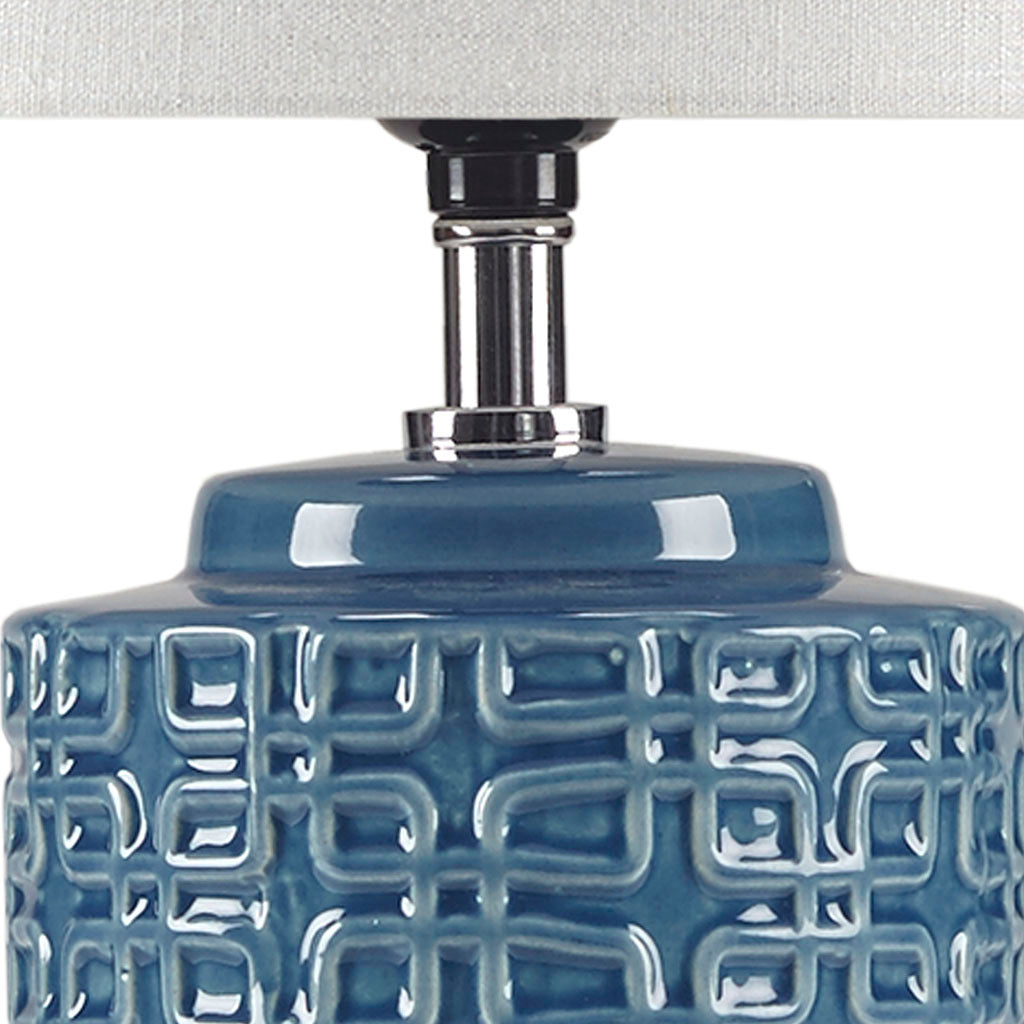 Jayda Geometric Ceramic Table Lamp