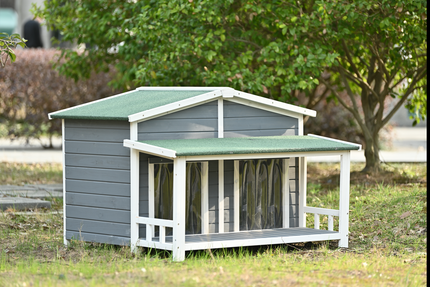 Large Wooden Dog House,Outdoor & Indoor Dog Crate