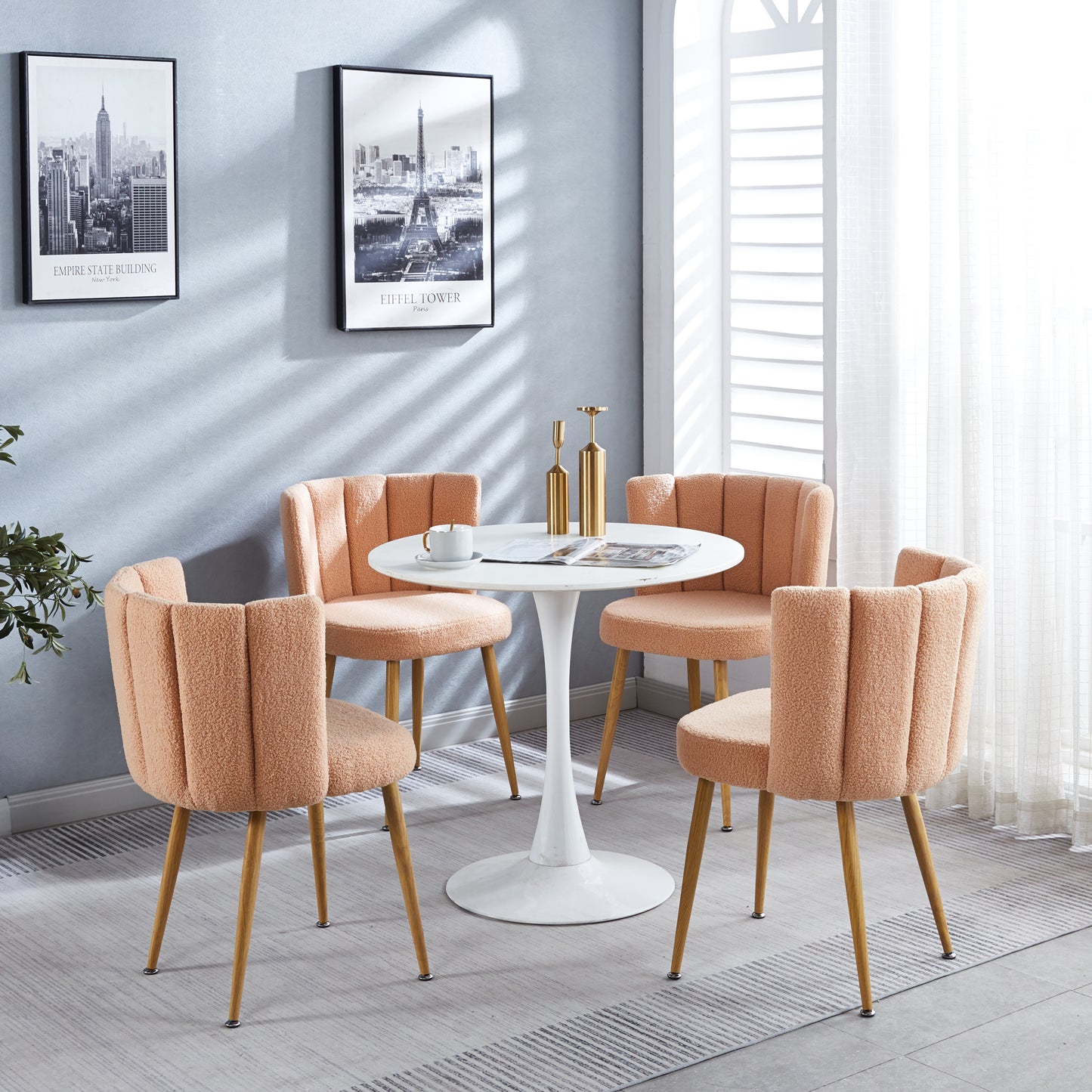 Quintin Modern Beige Dining Chair(set of 2 )