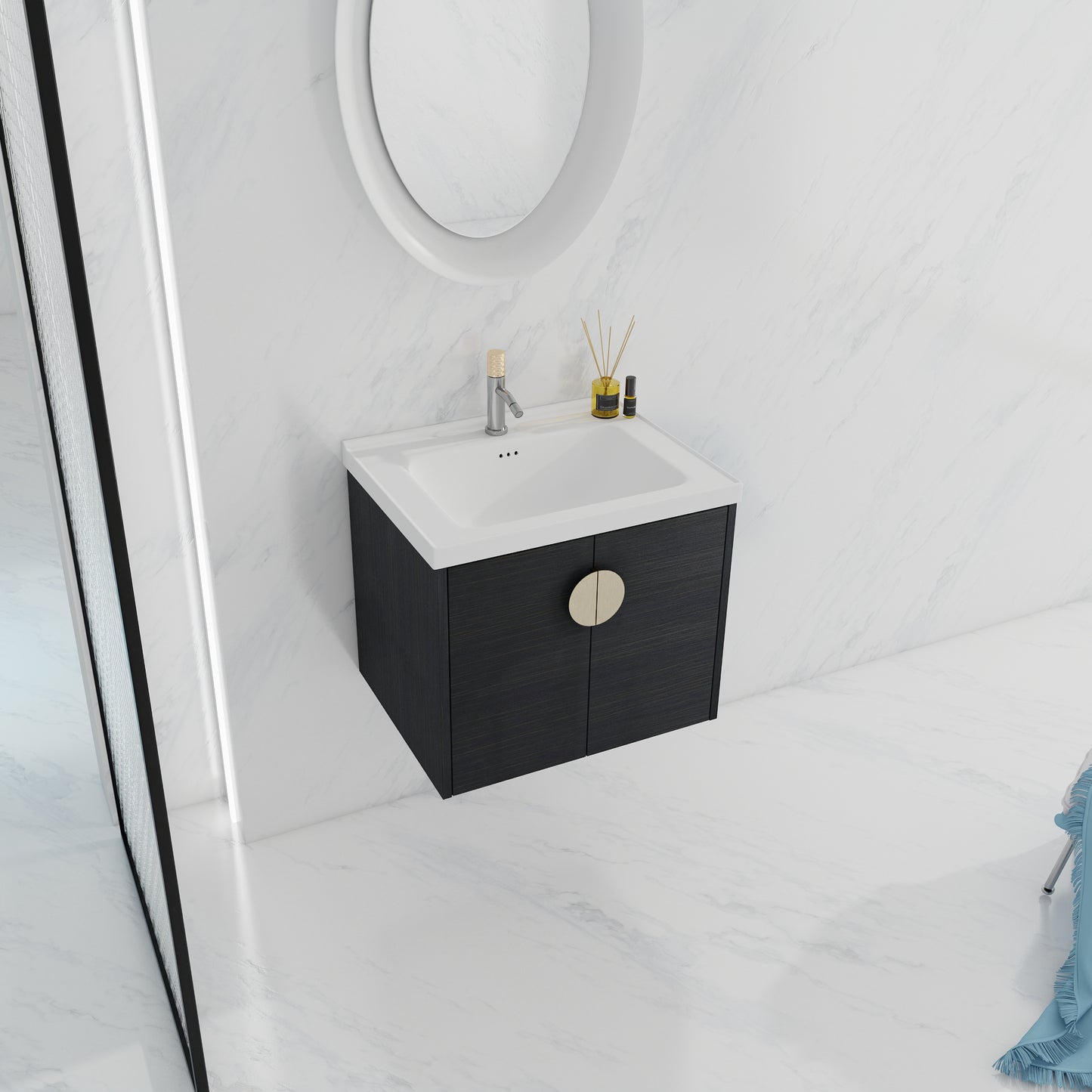 24 Inch Soft Close Doors Bathroom Vanity With Sink