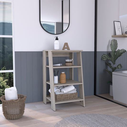 Nashua 4-Shelf Linen Cabinet Light Grey