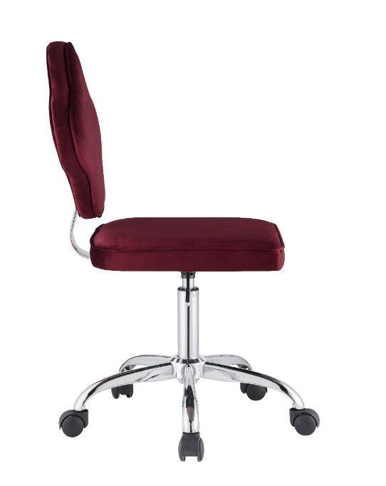 Clover Office Chair Red Velvet