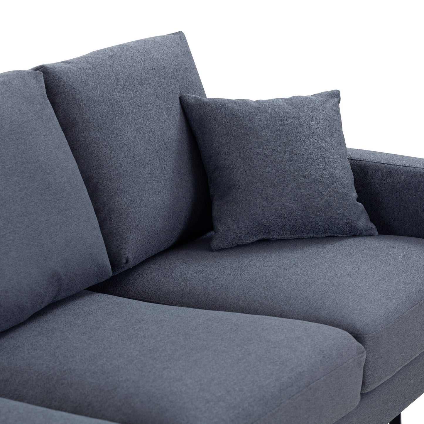 Modern Grey Three-Seat Sofa