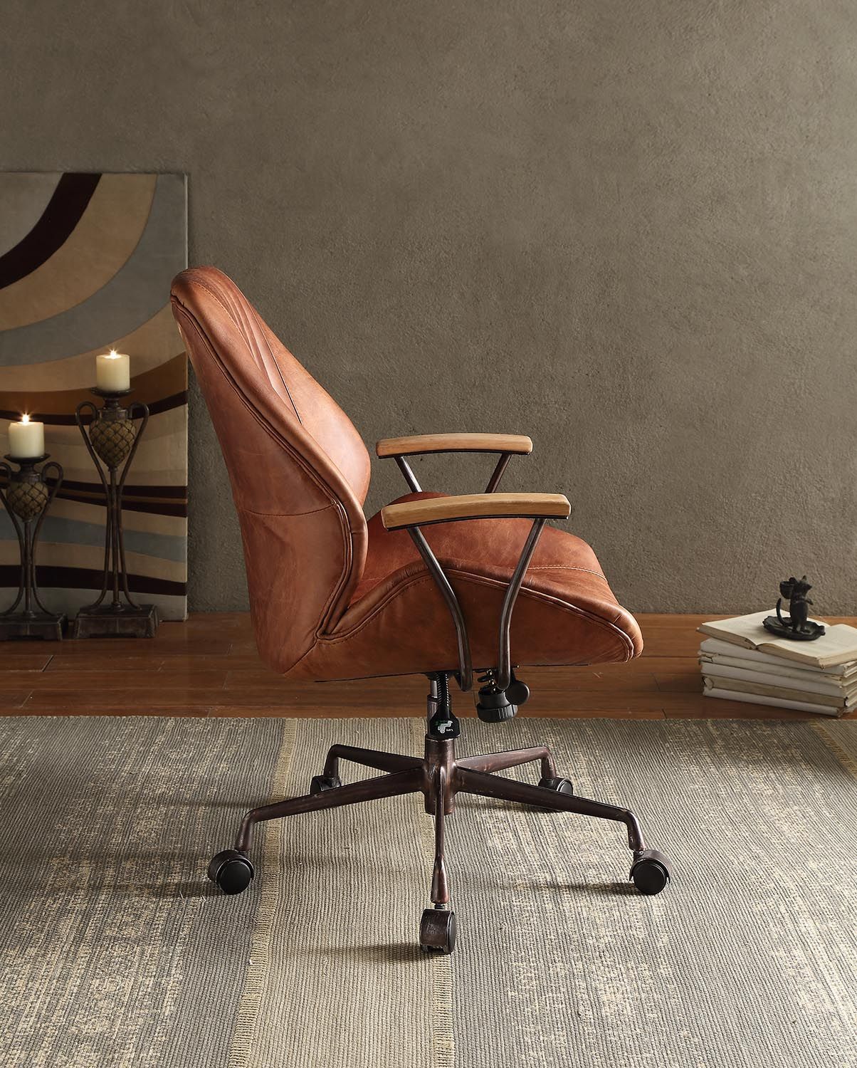 Hamilton Office Chair in Cocoa Top Grain Leather