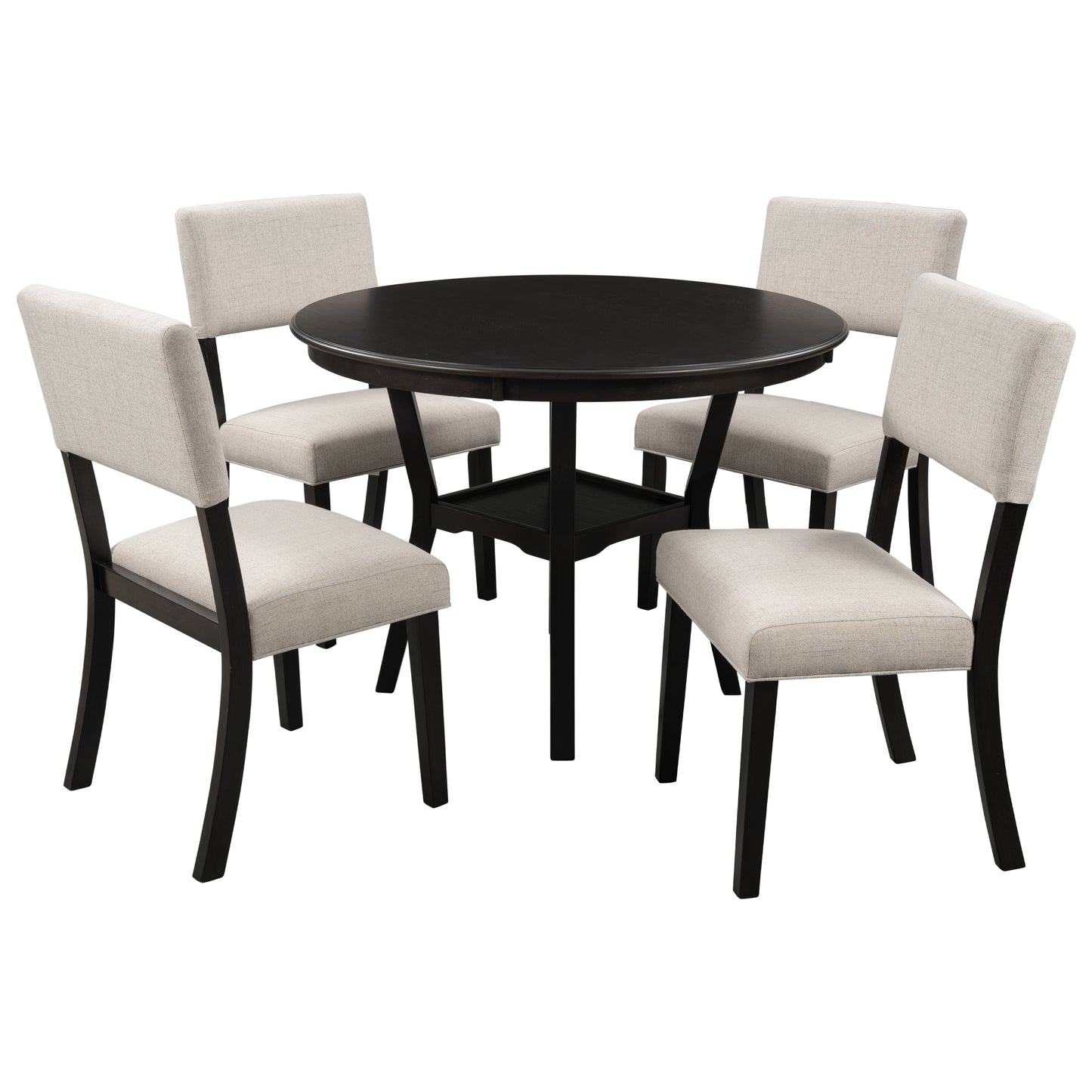 Marta Round 5-Piece Kitchen Dining Table Set