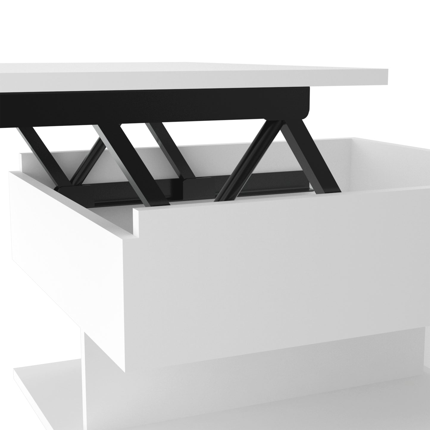 Lift Top Coffee Table, White