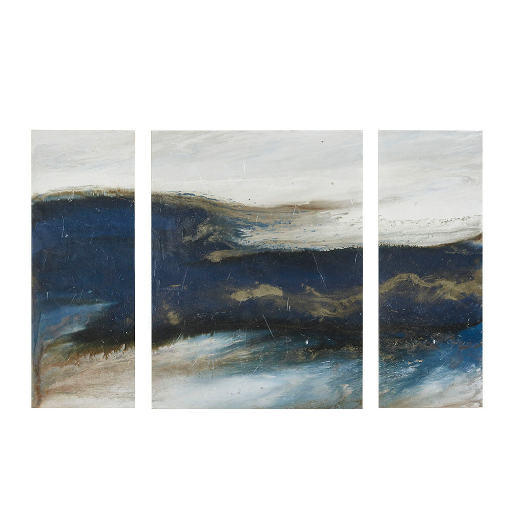 INK+IVY Rolling Waves Triptych 3-piece Canvas Wall Art Set
