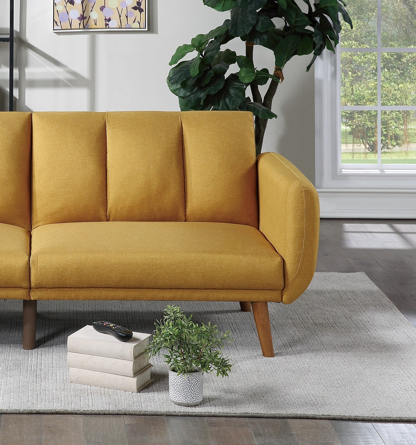 Elegant Modern Sofa-Mustard