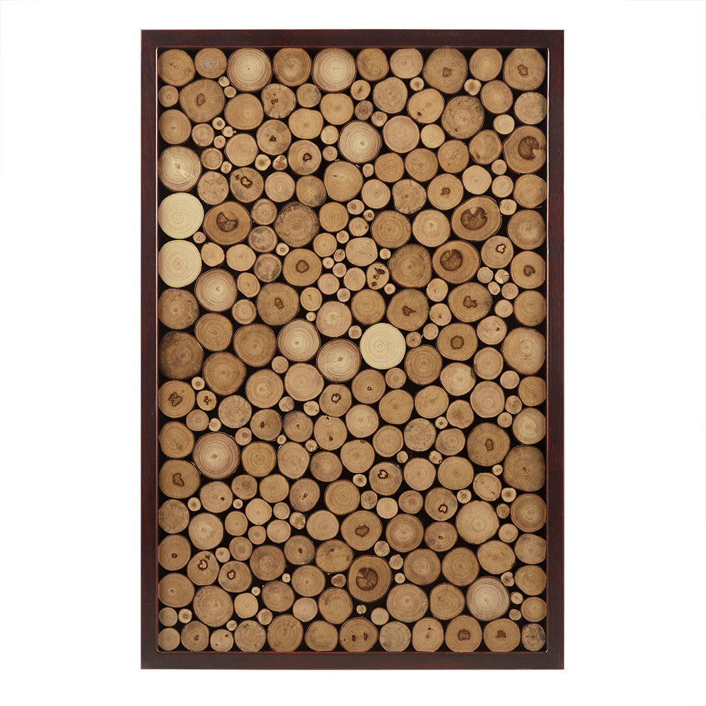 Topi Natural Wood Slice Mosaic Wall Decor