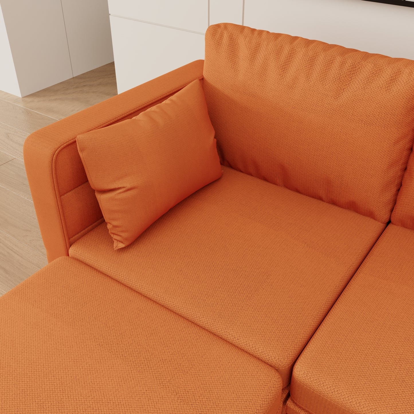 Marvin Modular Sectional Sofa- Orange