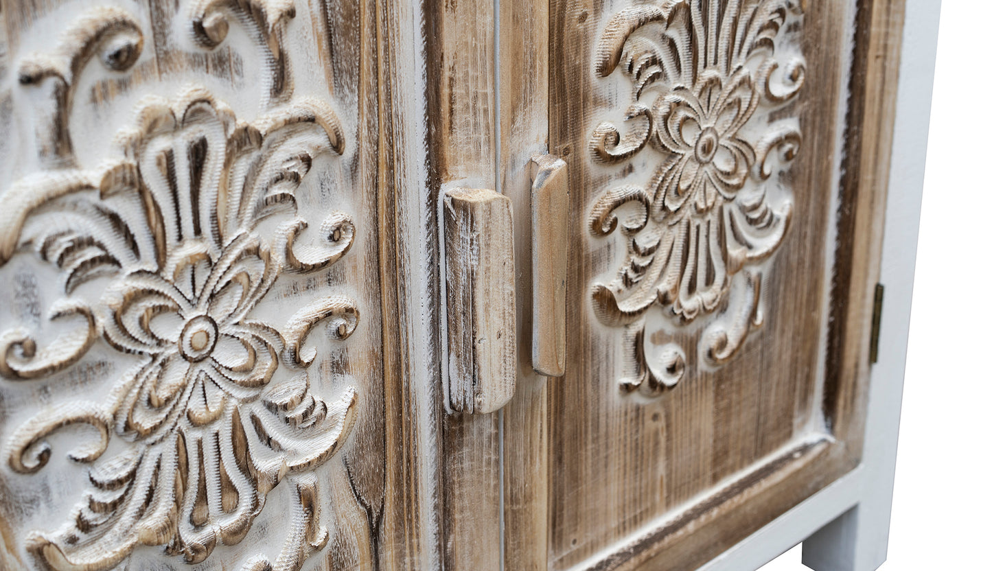 Farmhouse Weathered Wood Cabinet