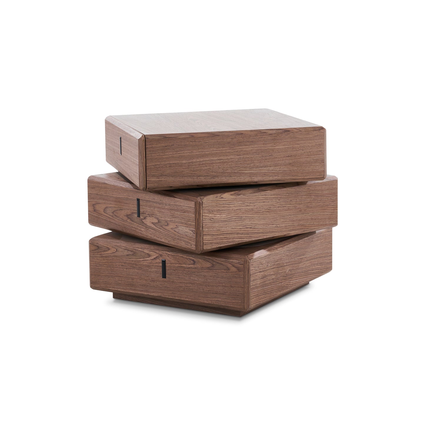 Walnut Magic Cube Storage Nightstand