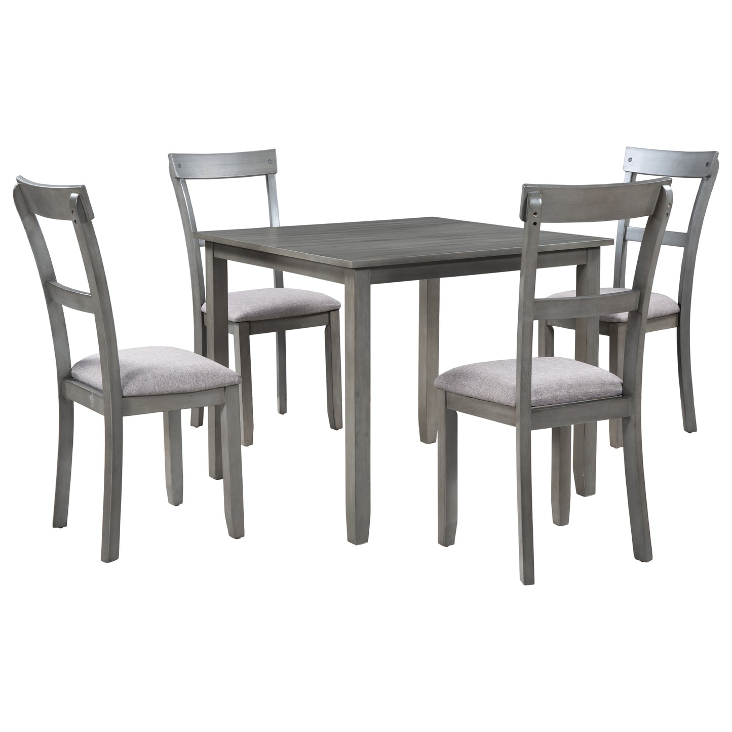 Trex 5 Piece Dining Table Set (Grey)