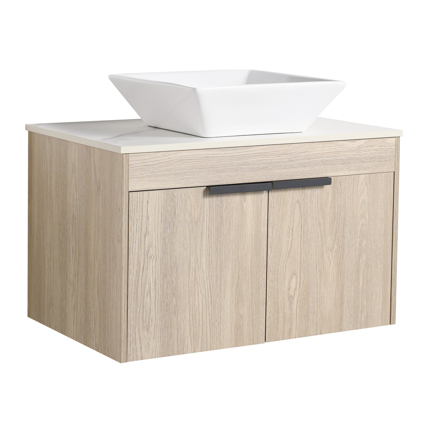 30 " Modern Design Float Bathroom Vanity With Ceramic Basin Set