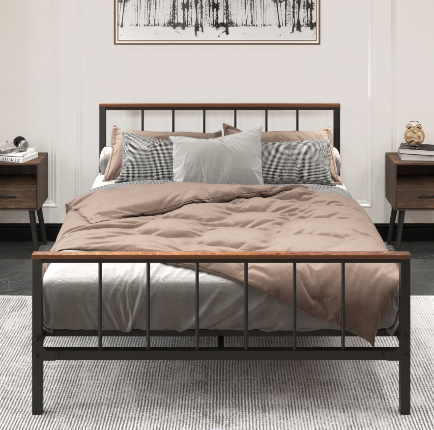 Metal Platform Bed (Queen)