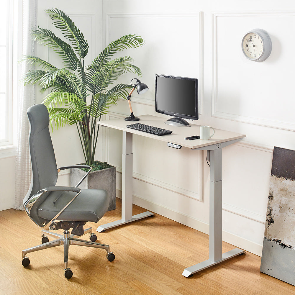 Florence Electric Height Adjustable  Desk in Light Gray