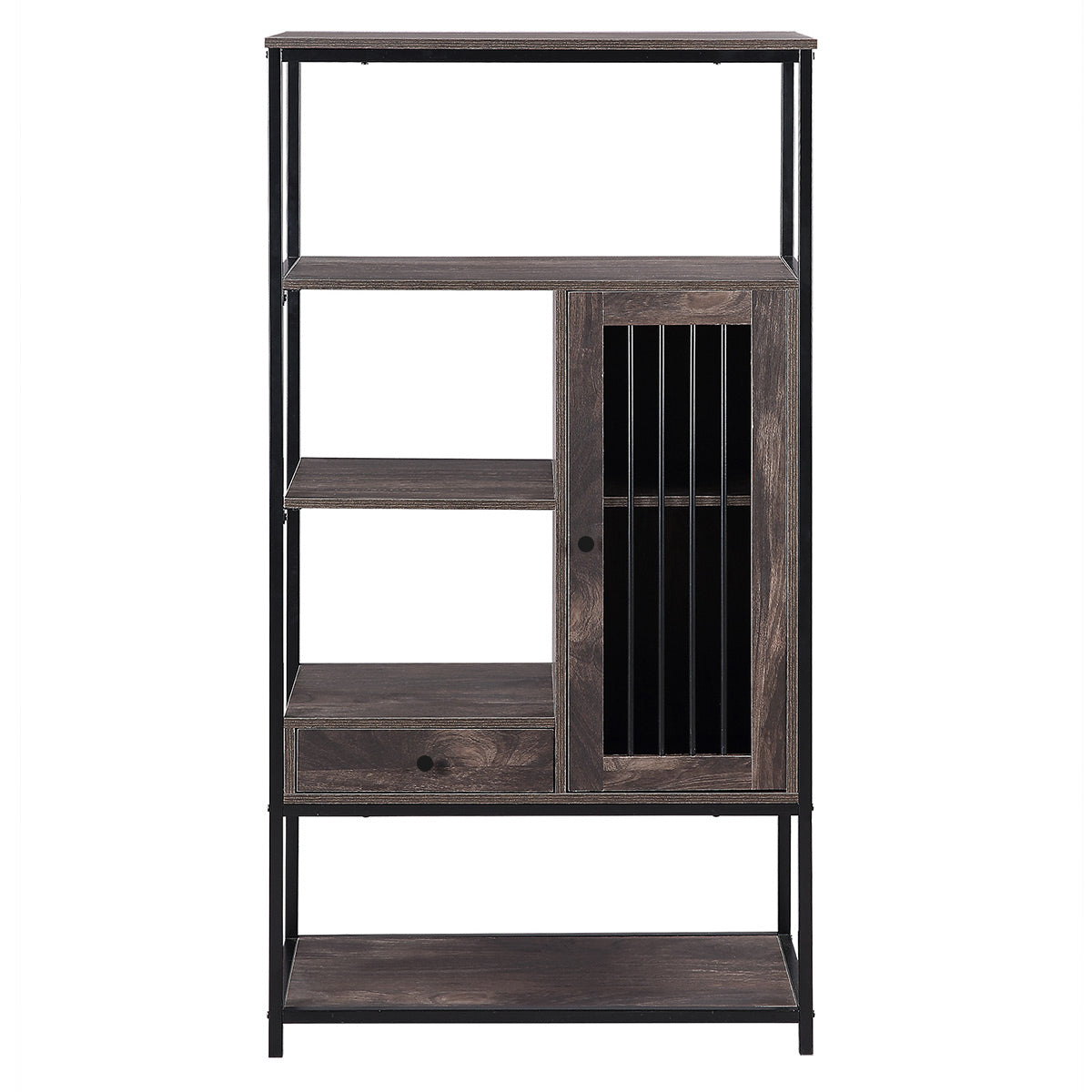 Parquan 5 Tier Display Shelf with Doors and Drawers