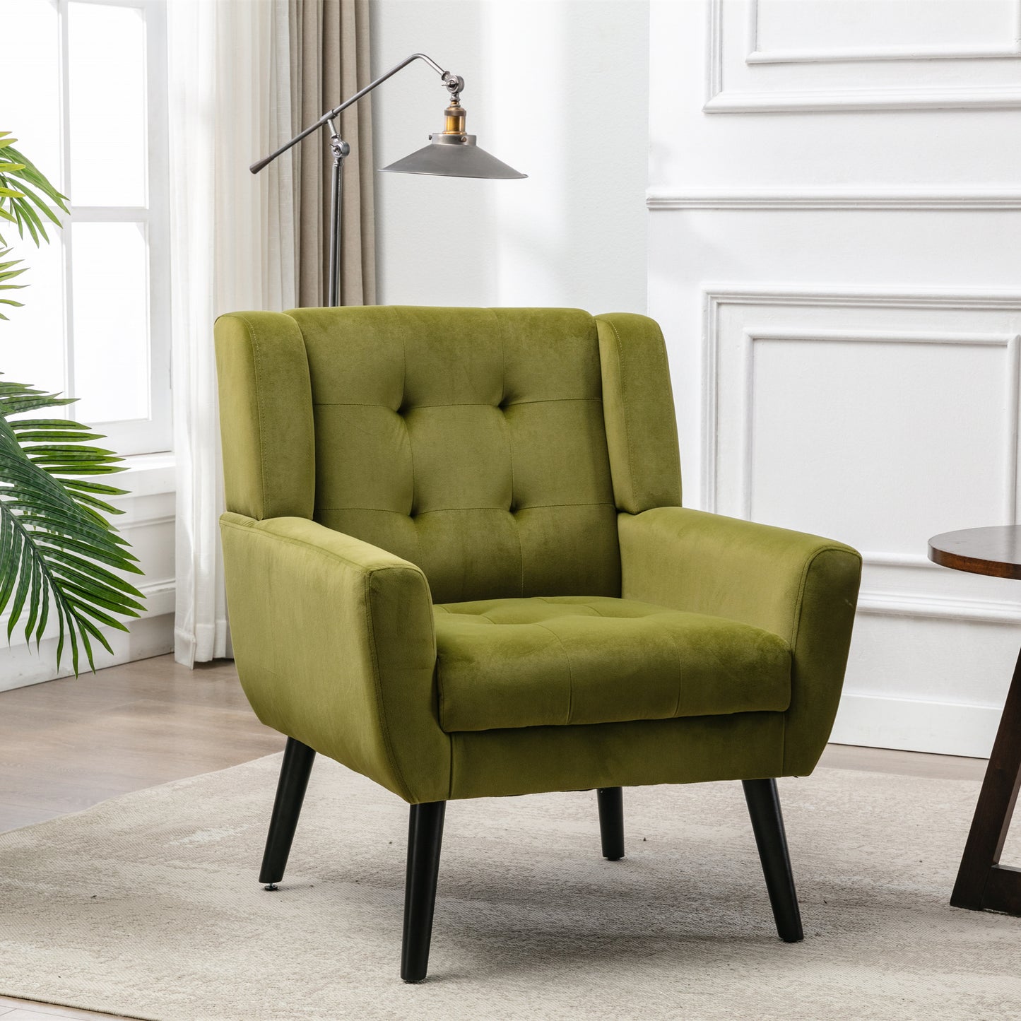 Modern Soft Velvet Ergonomic Accent Chair