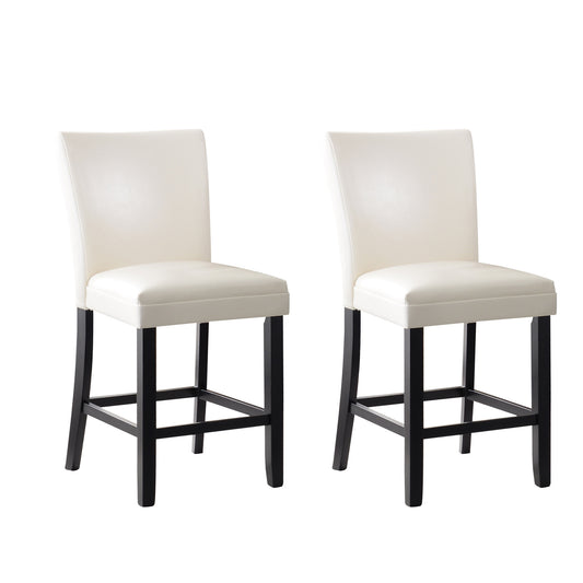 Solid Wood High elasticity Counter Stool Set of 2 - White
