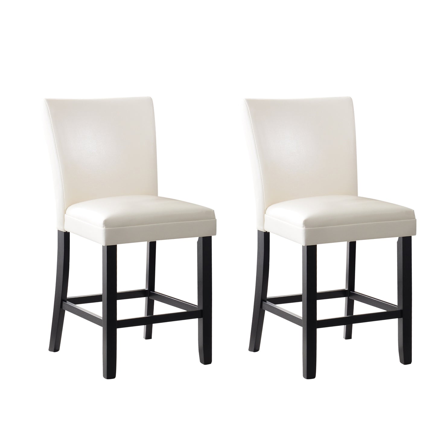 Solid Wood High elasticity Counter Stool Set of 2 - White