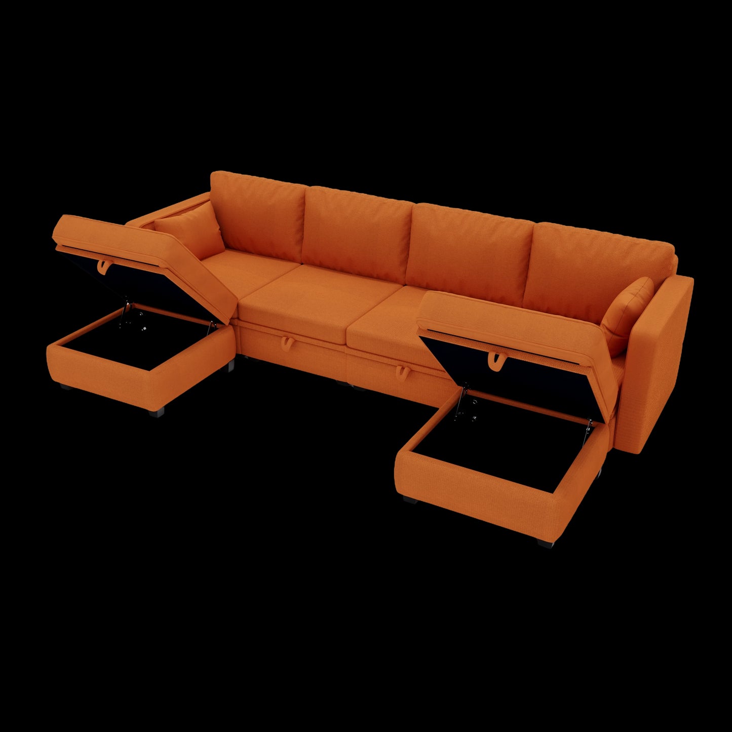 Marvin Modular Sectional Sofa- Orange