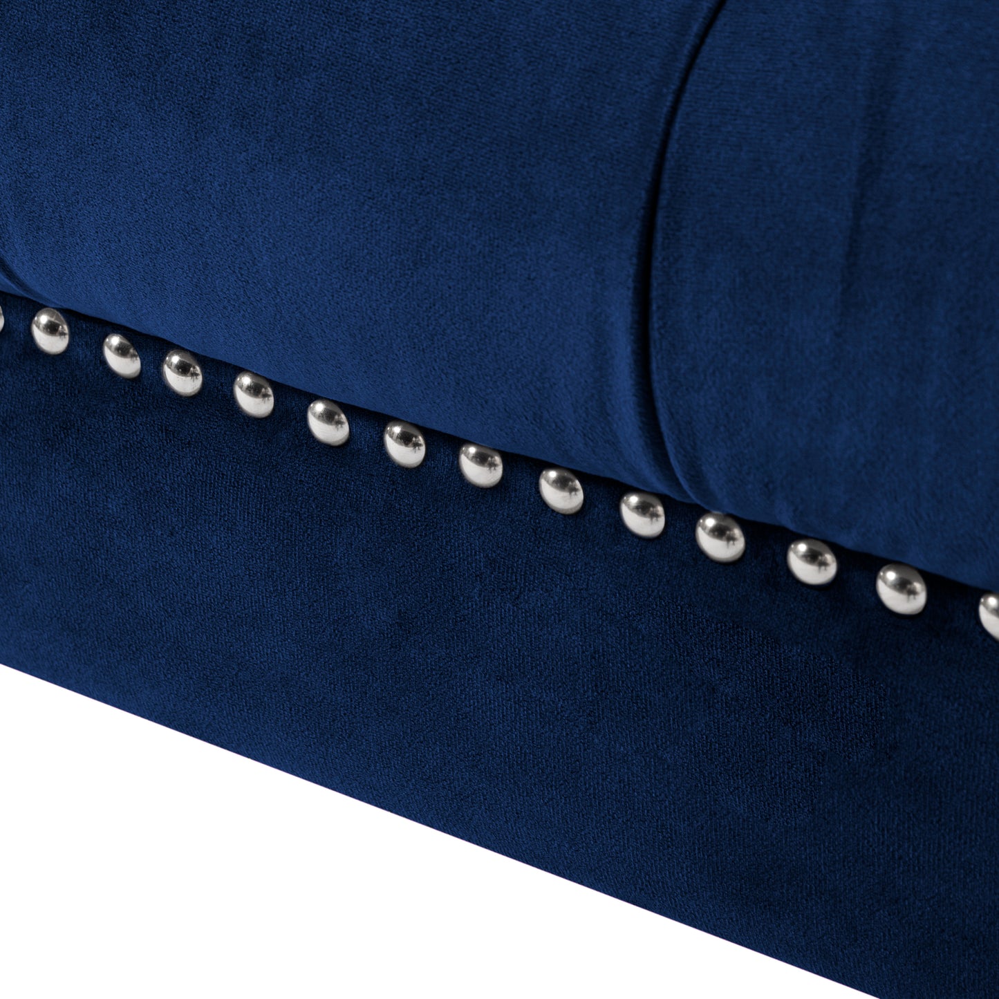 Living Room Velvet Chair -Navy Blue