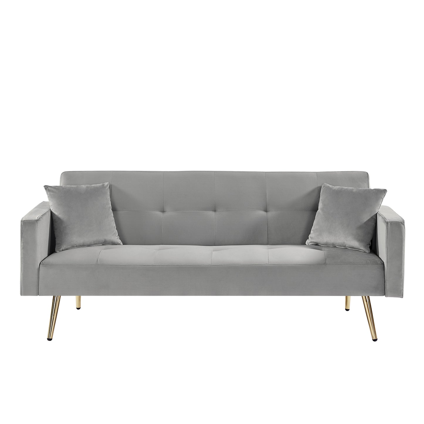 Gray Velvet Sofa Bed