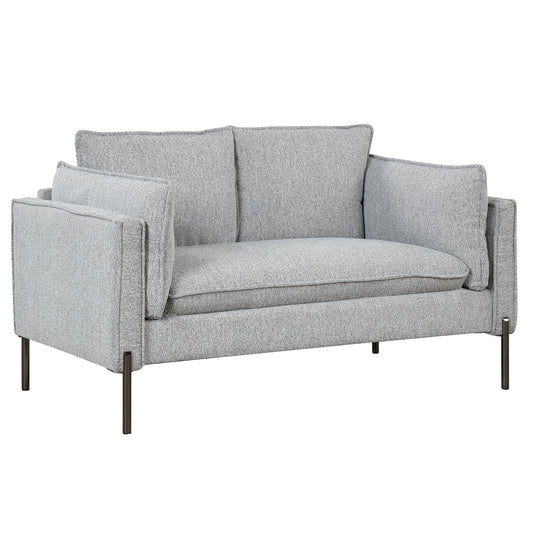 56" Modern Style Sofa Linen Fabric Loveseat for Small Spaces Living Room/Apartment