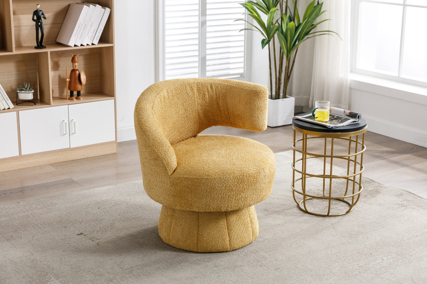 Mina 360 Degree Swivel  Barrel Chair