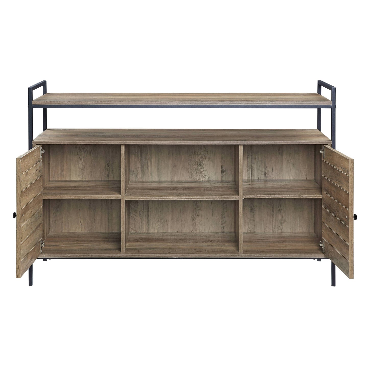 Baina TV Stand in Rustic Oak & Black