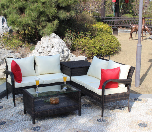 4pcs Rattan Patio Furniture Set