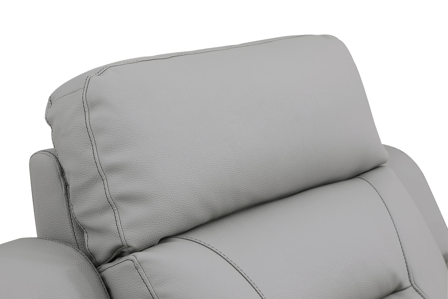 Reclining Leather Chair, Gray