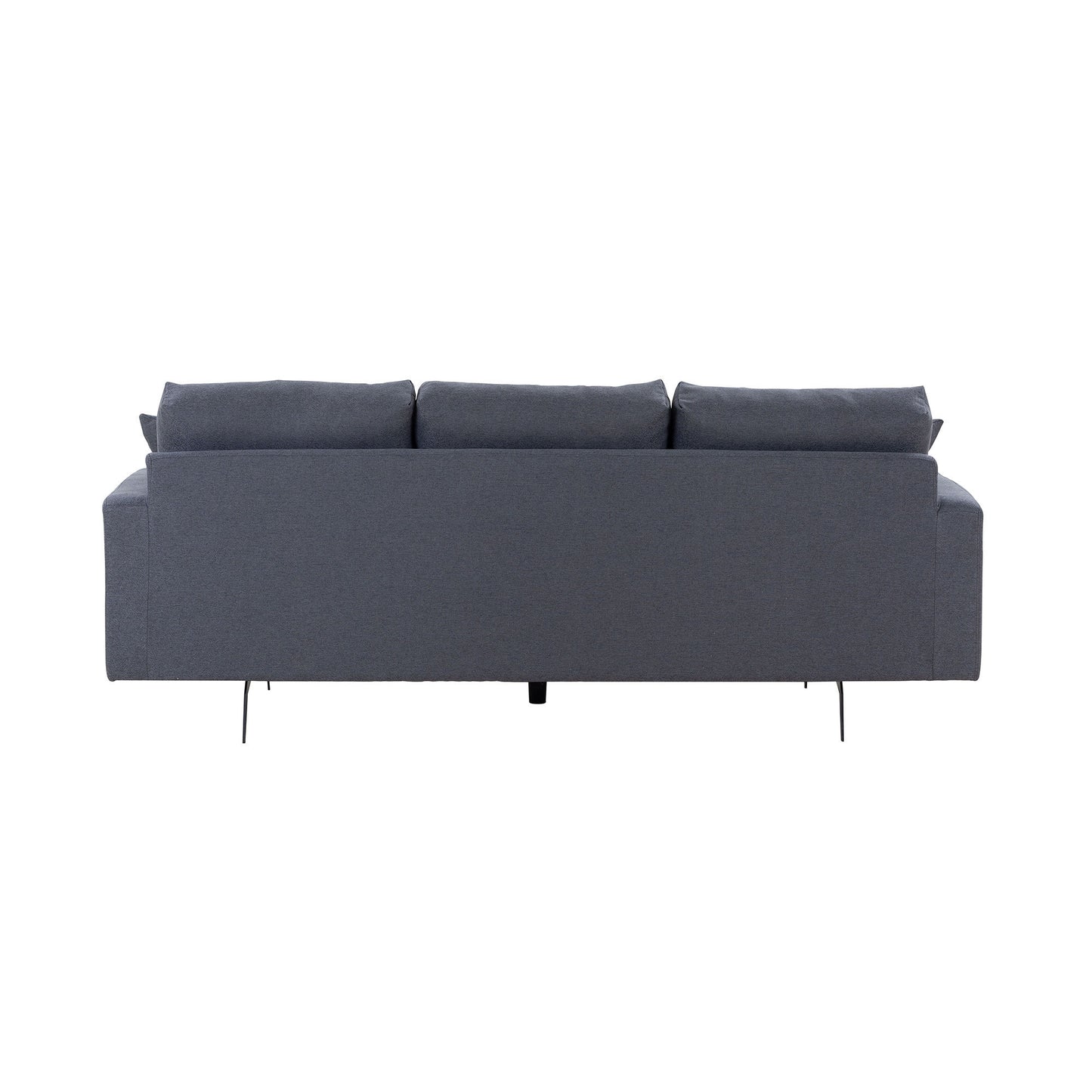 Modern Grey Three-Seat Sofa